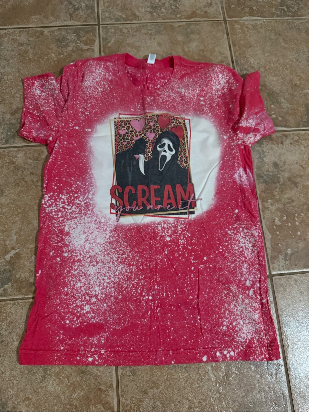 Bella Canvas Coral-Pink Speckled Tee